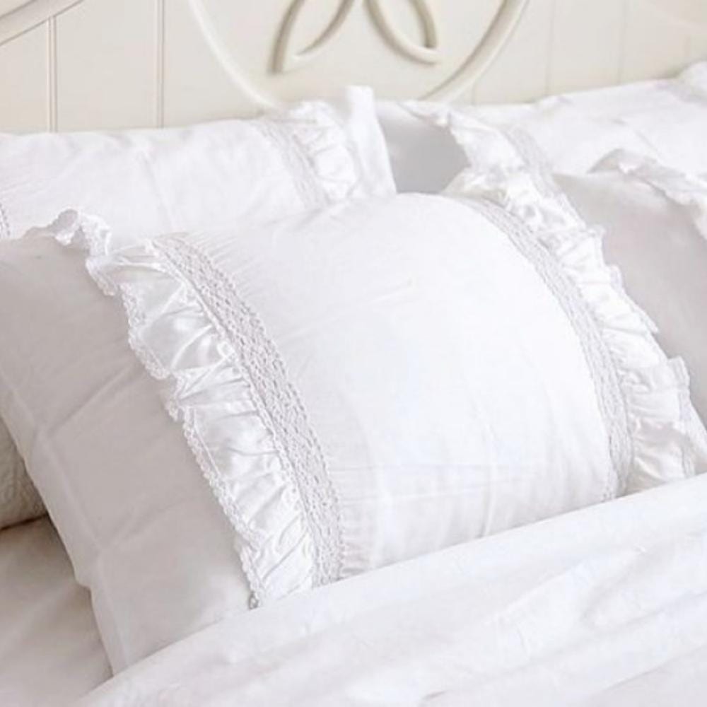 Coussin Brodé en Gaze de Coton | NirvanaPillow™ 48 x 74 cm / Blanc / 5