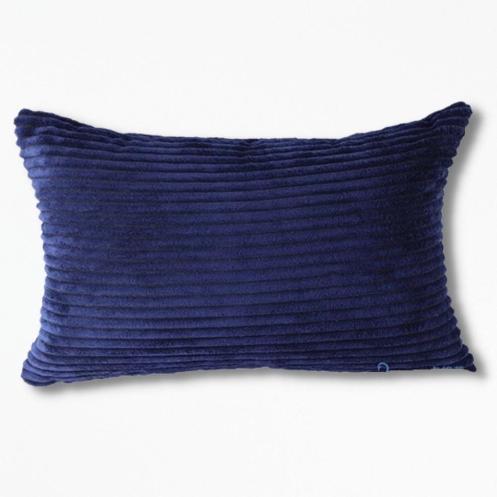 Coussin En Velours Côtelé | NirvanaPillow™ 65 x 65 cm / Bleu Nuit