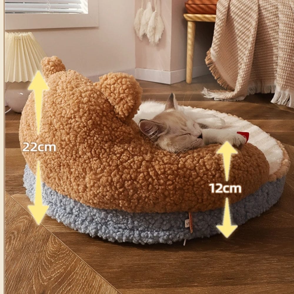 Coussin Relaxant pour Chat | NirvanaPillow™ 52 x 52 x 22 cm / Marron