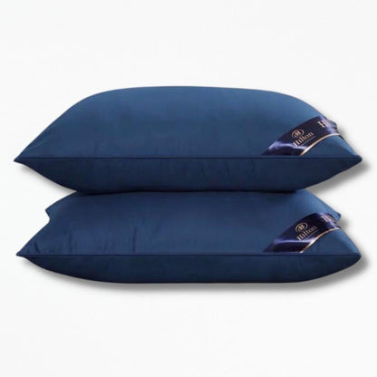Coussin 100 % Coton | NirvanaPillow™ 48x74 cm 500g / Bleu Canard