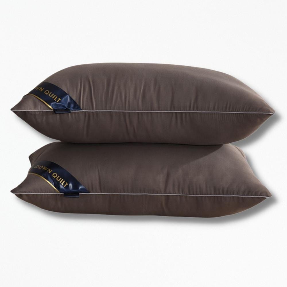 Coussin 100 % Coton | NirvanaPillow™ 48x74 cm 500g / Marron