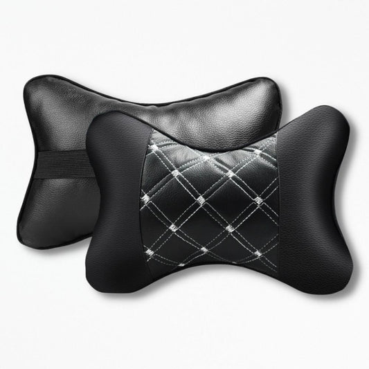 Coussin Appui Tête Voiture | NirvanaPillow™ 26 x 17 cm / Noir