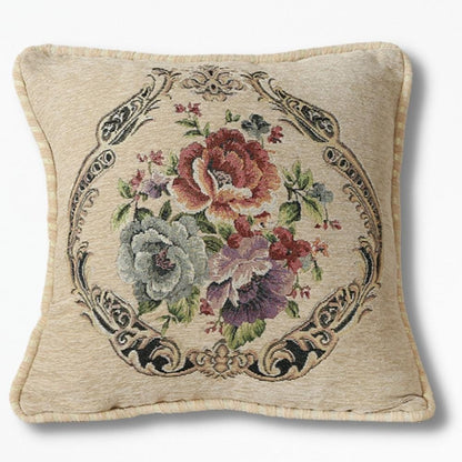 Coussin Avec des Fleurs | NirvanaPillow™ 45 x 45 cm / Beige