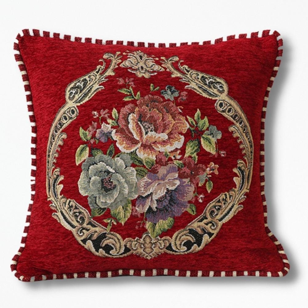 Coussin Avec des Fleurs | NirvanaPillow™ 45 x 45 cm / Rouge