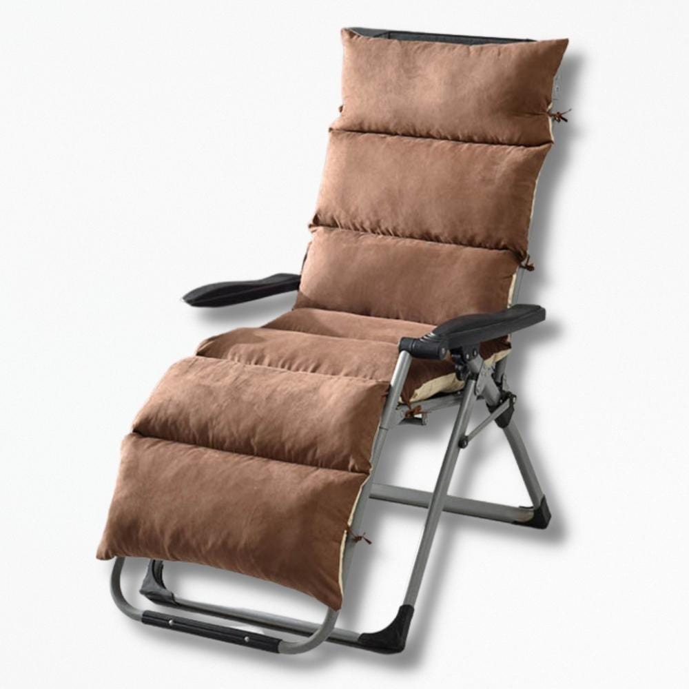 Coussin | Chaise Longue Extérieur 155x50x12cm / Marron