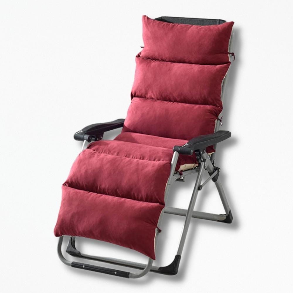 Coussin | Chaise Longue Extérieur 155x50x12cm / Rouge