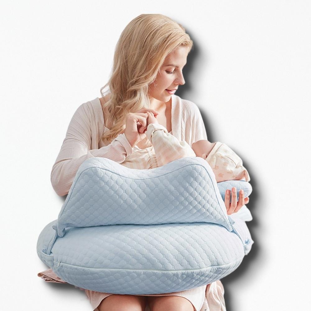 Coussin DAllaitement Cale Bébé | NirvanaPillow 58 x 51 cm / Bleu