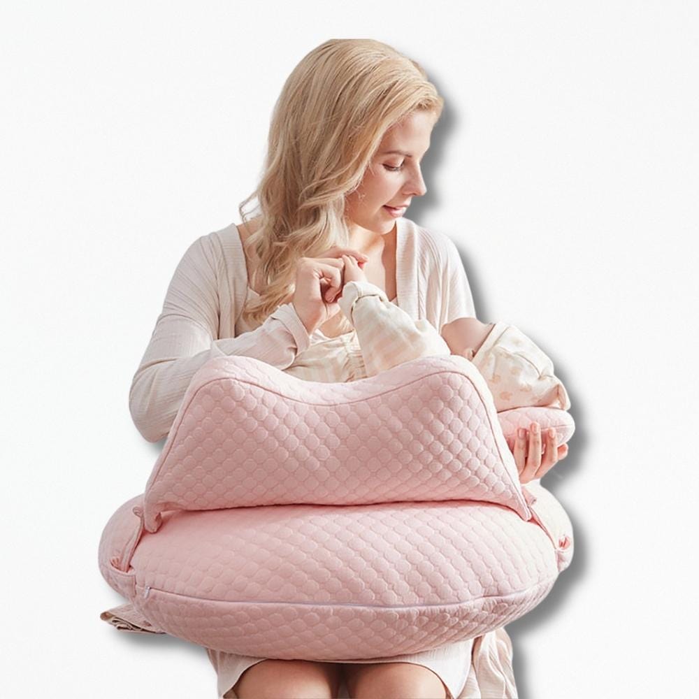 Coussin D'Allaitement Cale Bébé | NirvanaPillow™ 58 x 51 cm / Rose
