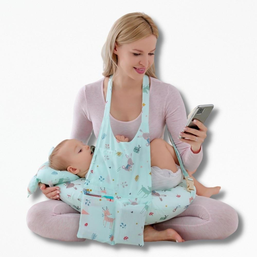 Coussin D'Allaitement Evolutif | NirvanaPillow™ 60x60 cm / Bleu