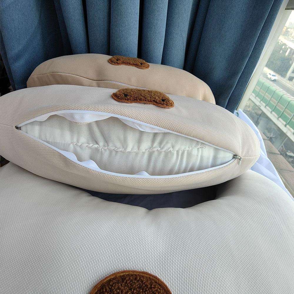 Coussin D'allaitement Pas Cher | NirvanaPillow™ 55x22x15 cm / Blanc Cassé