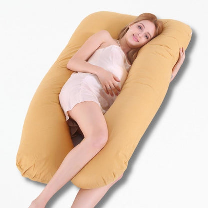 Coussin De Grossesse Bio | NirvanaPillow™ 70x130 cm / Moutarde