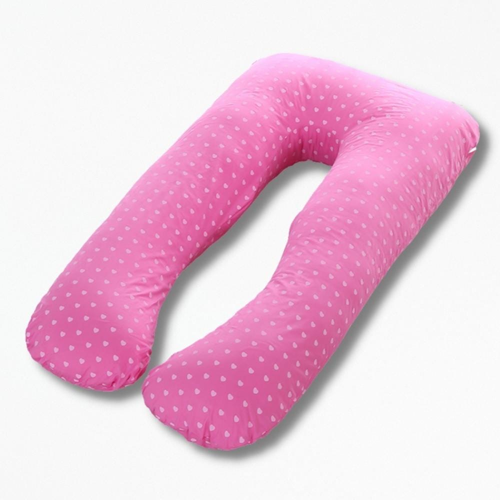 Coussin De Grossesse En Forme De U | NirvanaPillow™ 120 x 60 cm / Rose Foncé