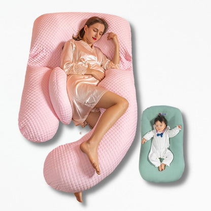 Coussin De Grossesse Pour Dormir | NirvanaPillow™ 180x75x20 cm / Rose