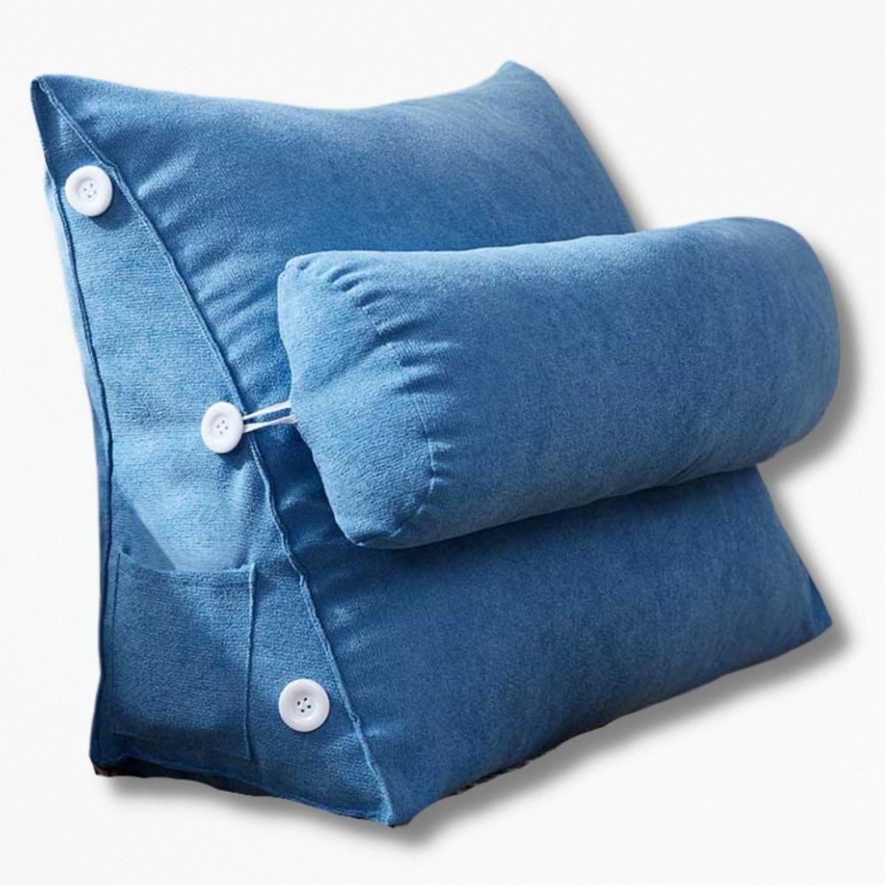 Coussin De Lecture pour Lit | NirvanaPillow™ 45x25x50 cm / Bleu