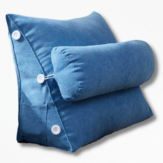 Coussin De Lecture pour Lit | NirvanaPillow™ 45x25x50 cm / Bleu