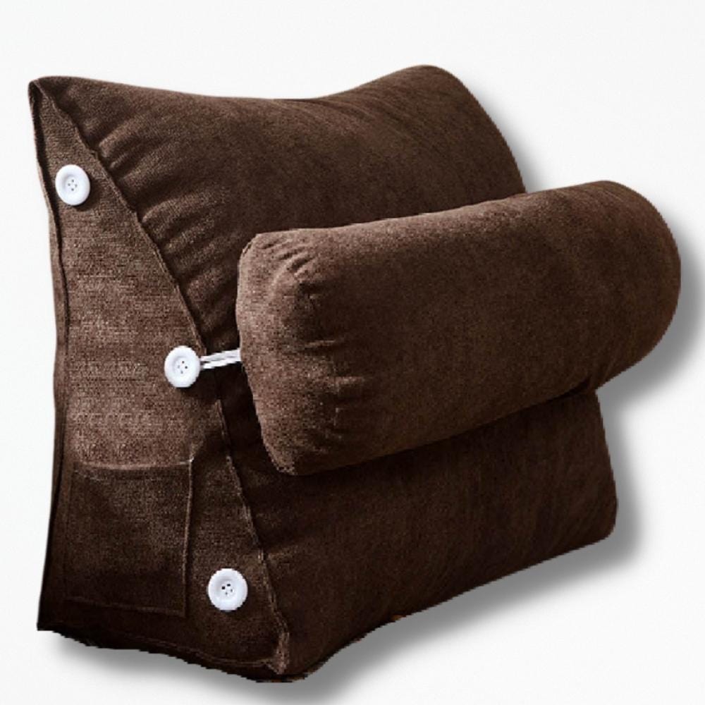 Coussin De Lecture pour Lit | NirvanaPillow™ 45x25x50 cm / Marron