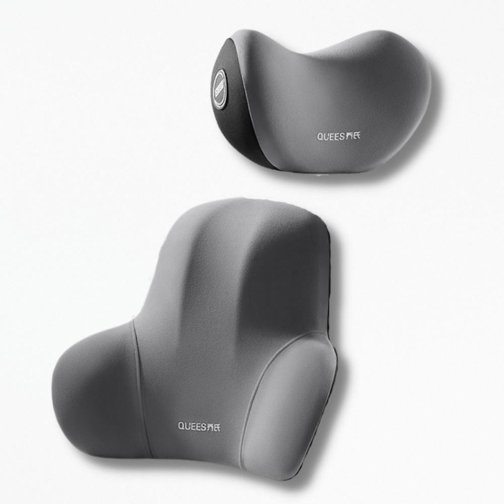 Coussin de Siège Auto Conducteur | NirvanaPillow™ 33x43 cm/19x29 cm / Gris