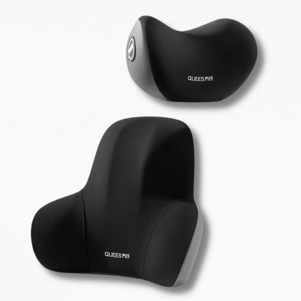 Coussin de Siège Auto Conducteur | NirvanaPillow™ 33x43 cm/19x29 cm / Noir