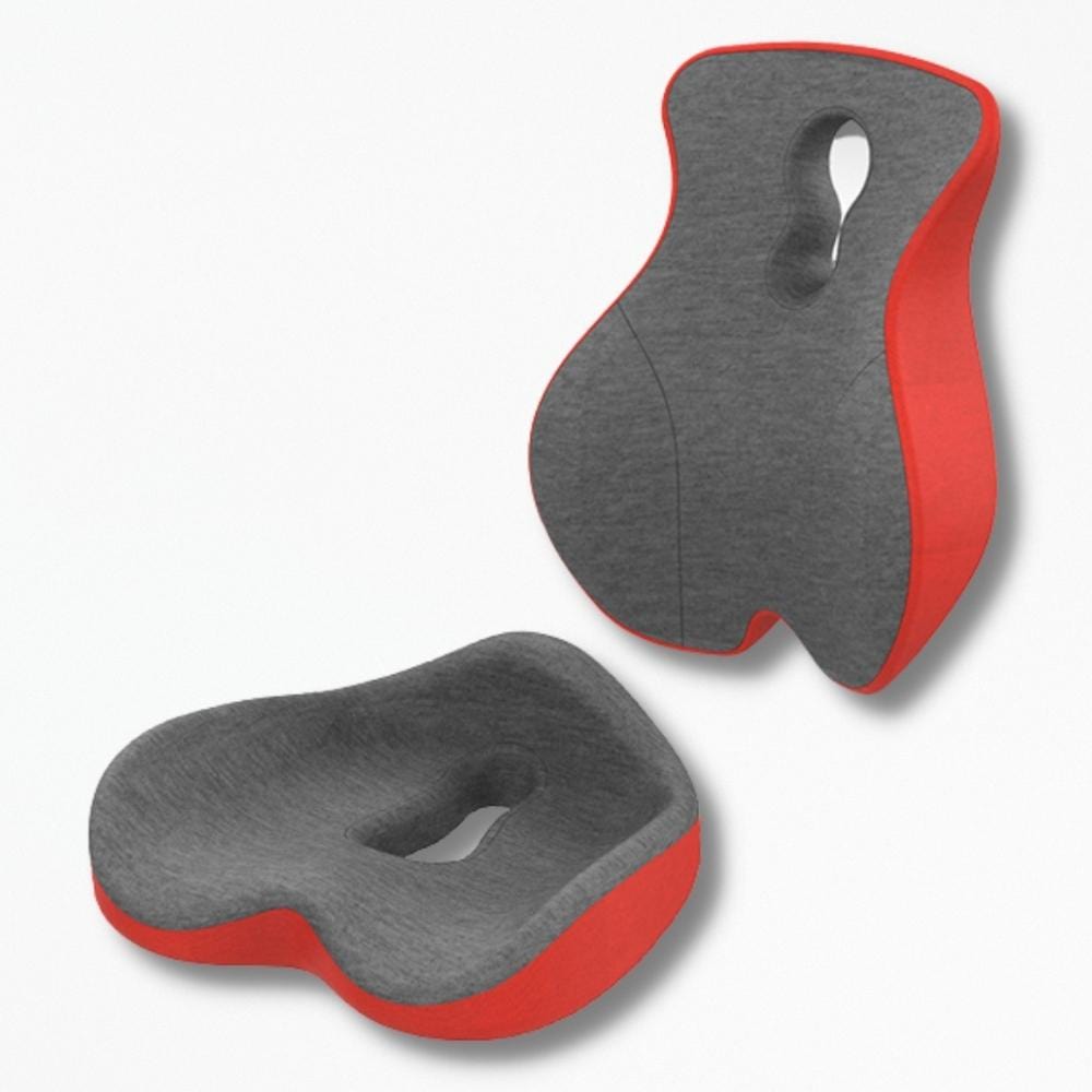 Coussin de Soutien Lombaire | NirvanaPillow™ 44x36x13 cm/42x50x15 cm / Rouge