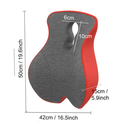 Coussin de Soutien Lombaire | NirvanaPillow™ 44x36x13 cm/42x50x15 cm / Rouge