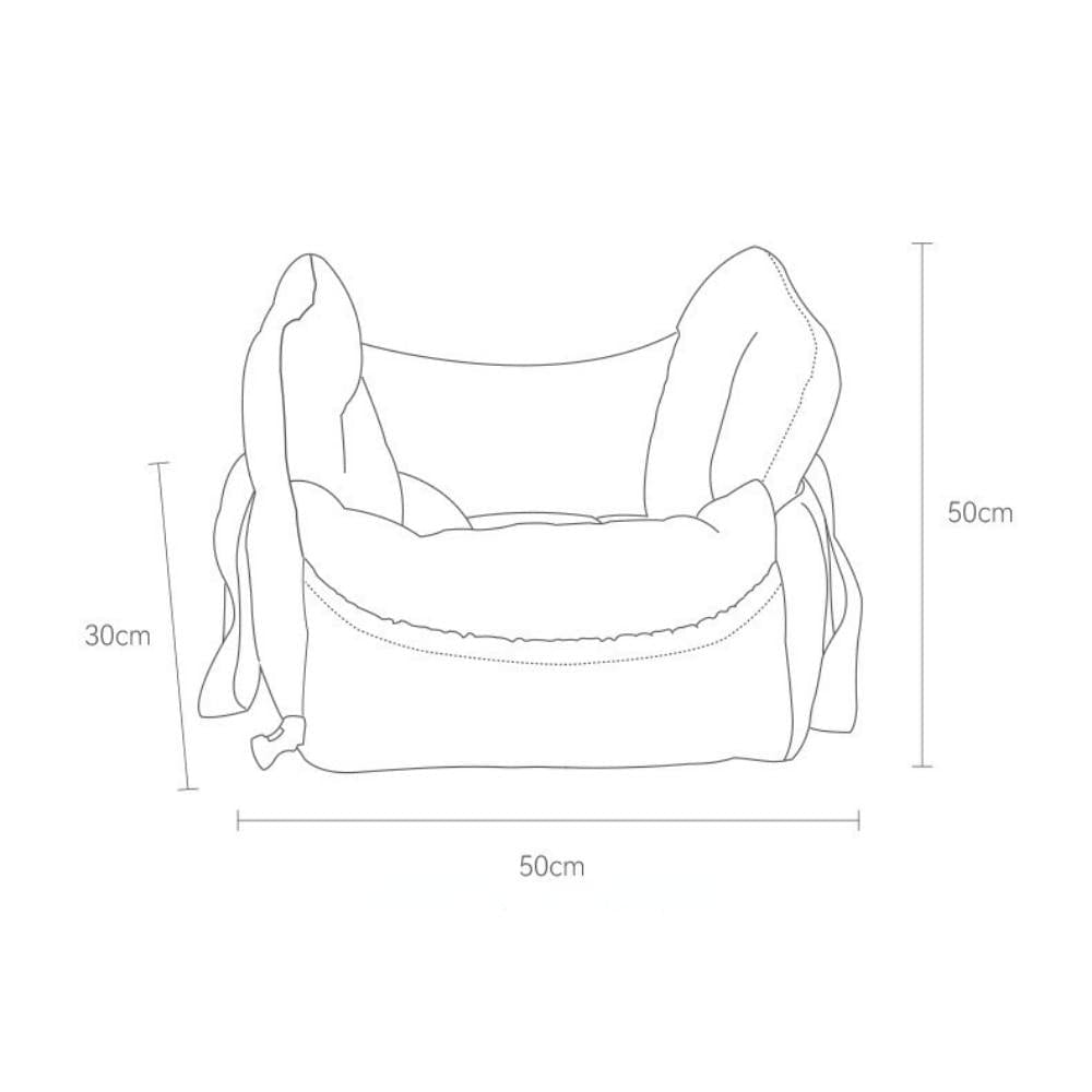 Coussin De Voyage pour Chien | NirvanaPillow™ 50 x 50 x 30 cm / Gris