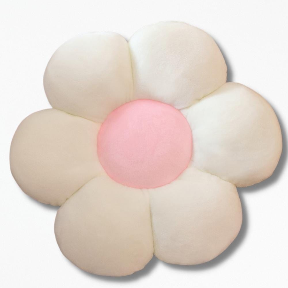 Coussin Déco Fleure | NirvanaPillow™ 55 cm / Blanc