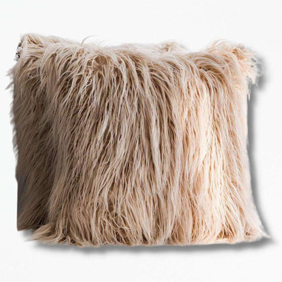 Coussin Décoration en Fourrure | NirvanaPillow™ 43x43 cm / Marron