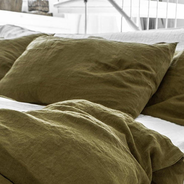 Coussin En Lin | NirvanaPillow™ 48 x 74 cm / Vert Olive