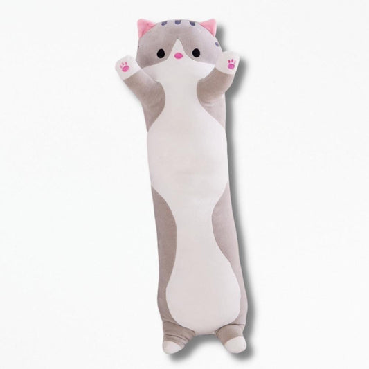 Coussin en Peluche Chat | NirvanaPillow™ 50 cm / Gris