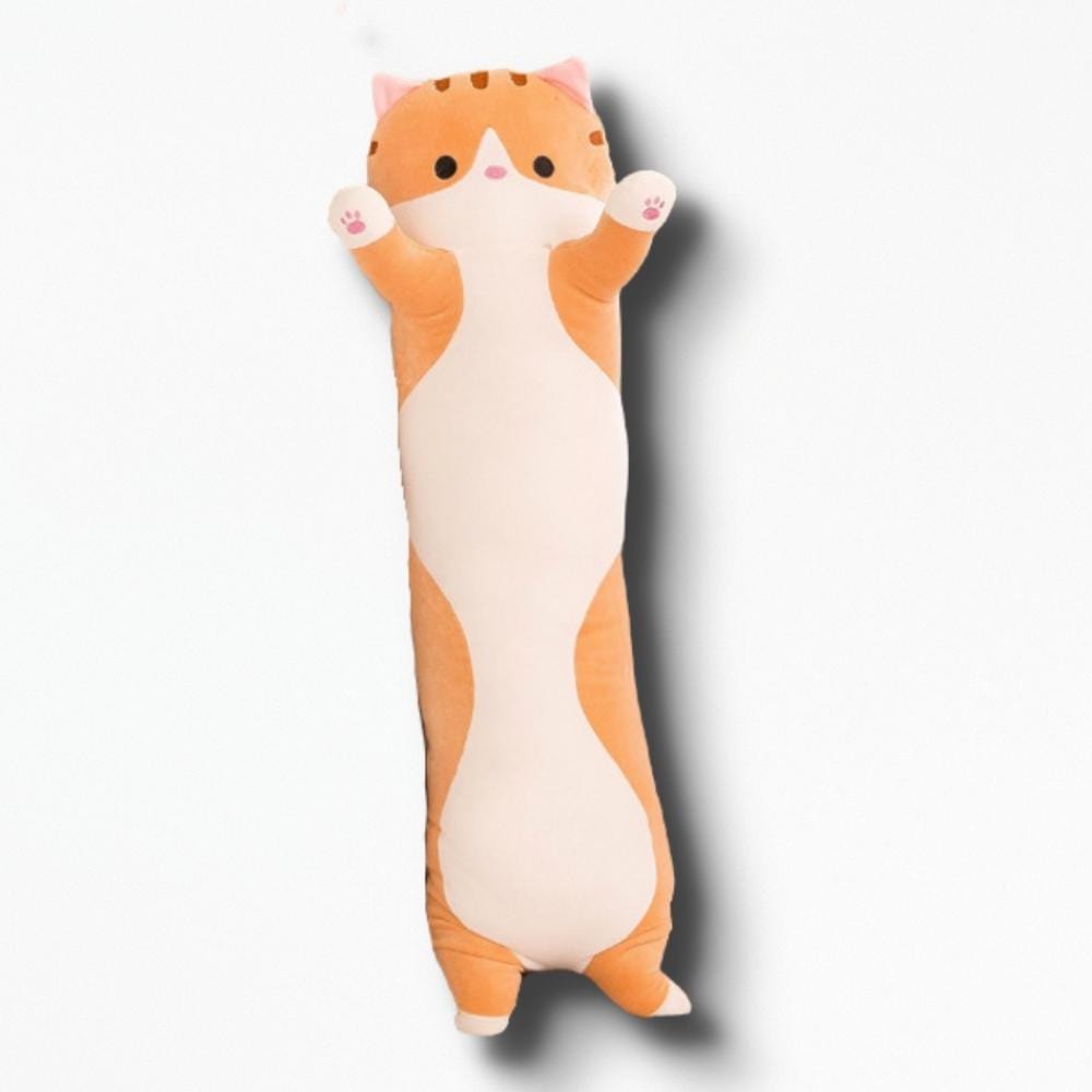 Coussin en Peluche Chat | NirvanaPillow™ 50 cm / Marron