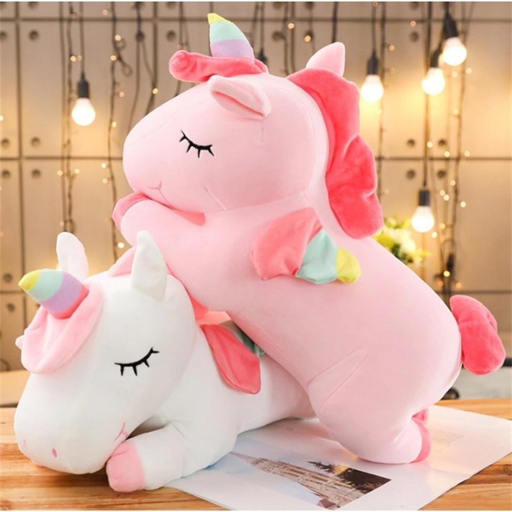 Coussin En Peluche Licorne | NirvanaPillow™ 100 cm / Blanc