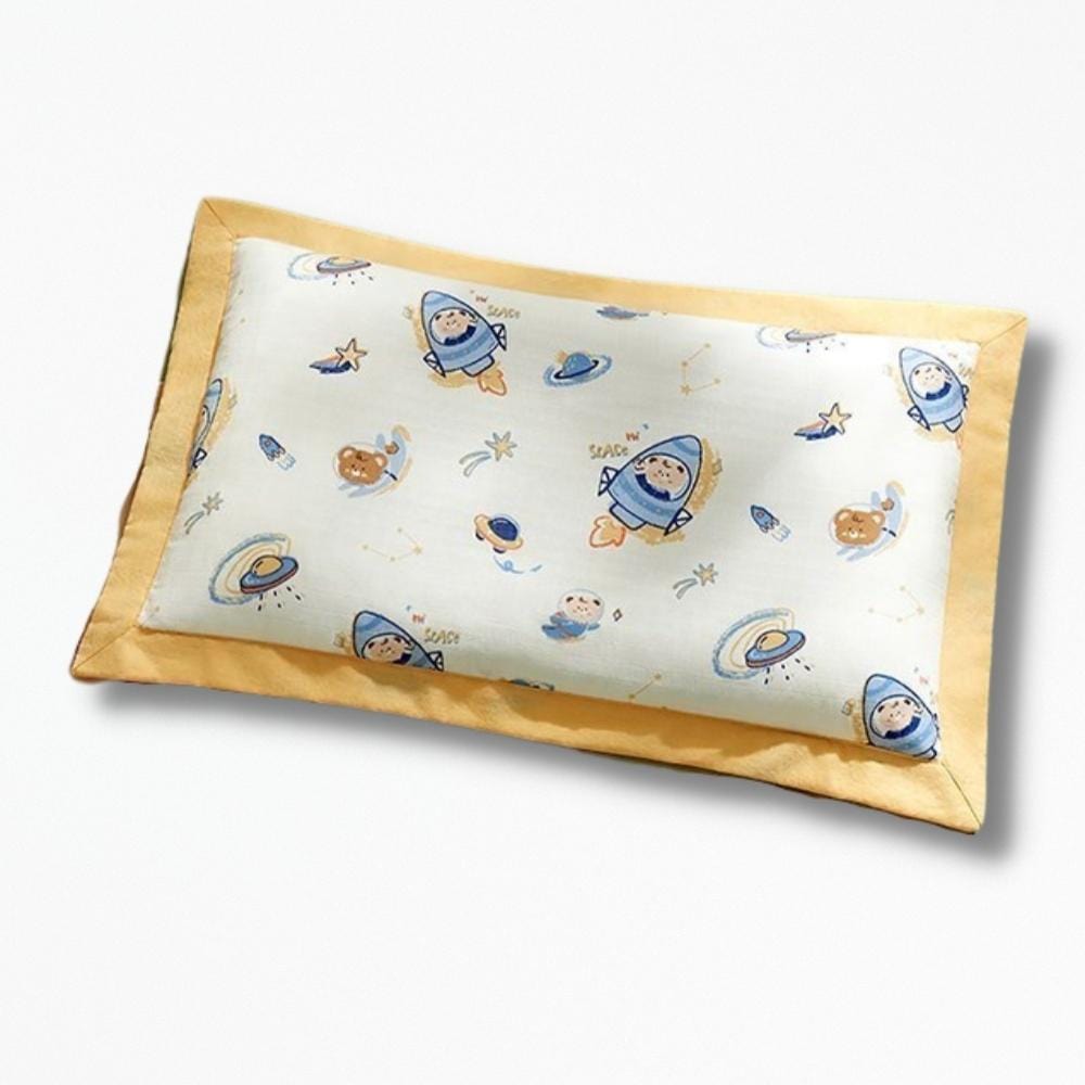 Coussin Enfant coton bio | NirvanaPillow™ 40 x 25 cm / Jaune
