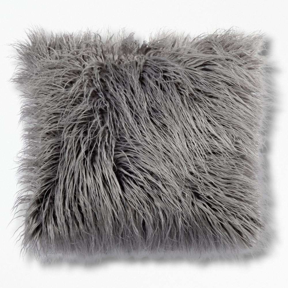Coussin Fausse Fourrure pour Décoration | NirvanaPillow™ 45x45 cm / Gris