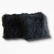 Coussin Fausse Fourrure pour Décoration | NirvanaPillow™ 45x45 cm / Noir