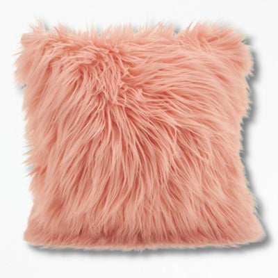 Coussin Fausse Fourrure pour Décoration | NirvanaPillow™ 45x45 cm / Rose