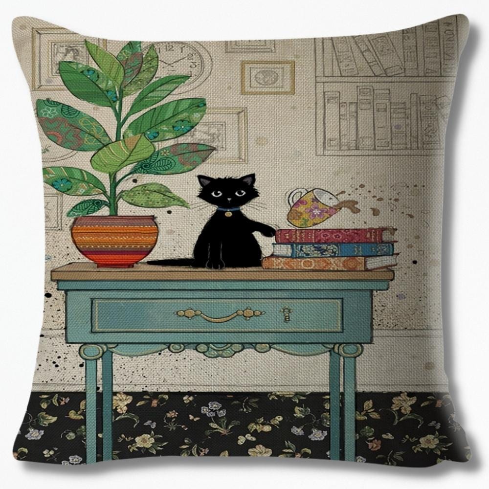Coussin Motif Chat | NirvanaPillow™ 40 x 40 cm / 2
