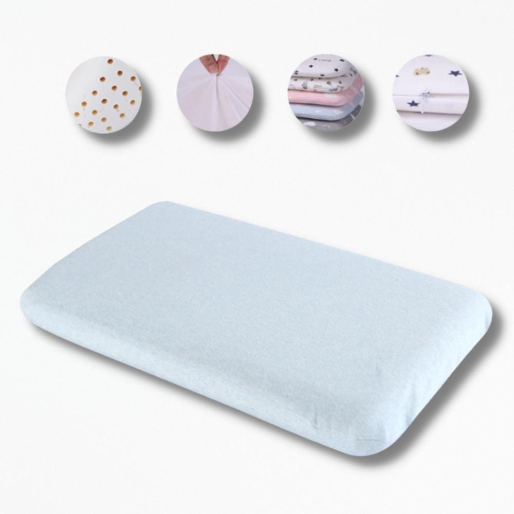 Coussin Plat Pour Bébé | NirvanaPillow™ 50x30x5 cm / Bleu Clair