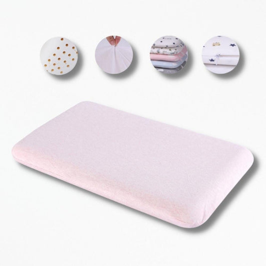 Coussin Plat Pour Bébé | NirvanaPillow™ 50x30x5 cm / Rose Clair