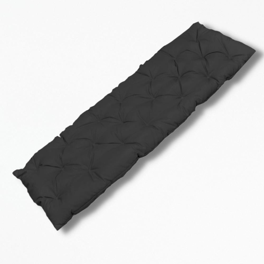 Coussin pour Salon de Jardin | NirvanaPillow™ 120x50x10 cm / Noir