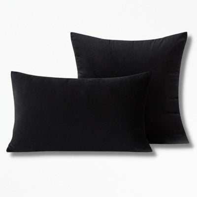 Coussin Rectangulaire en Velours Noir | NirvanaPillow™ 50 x 50 cm / Noir