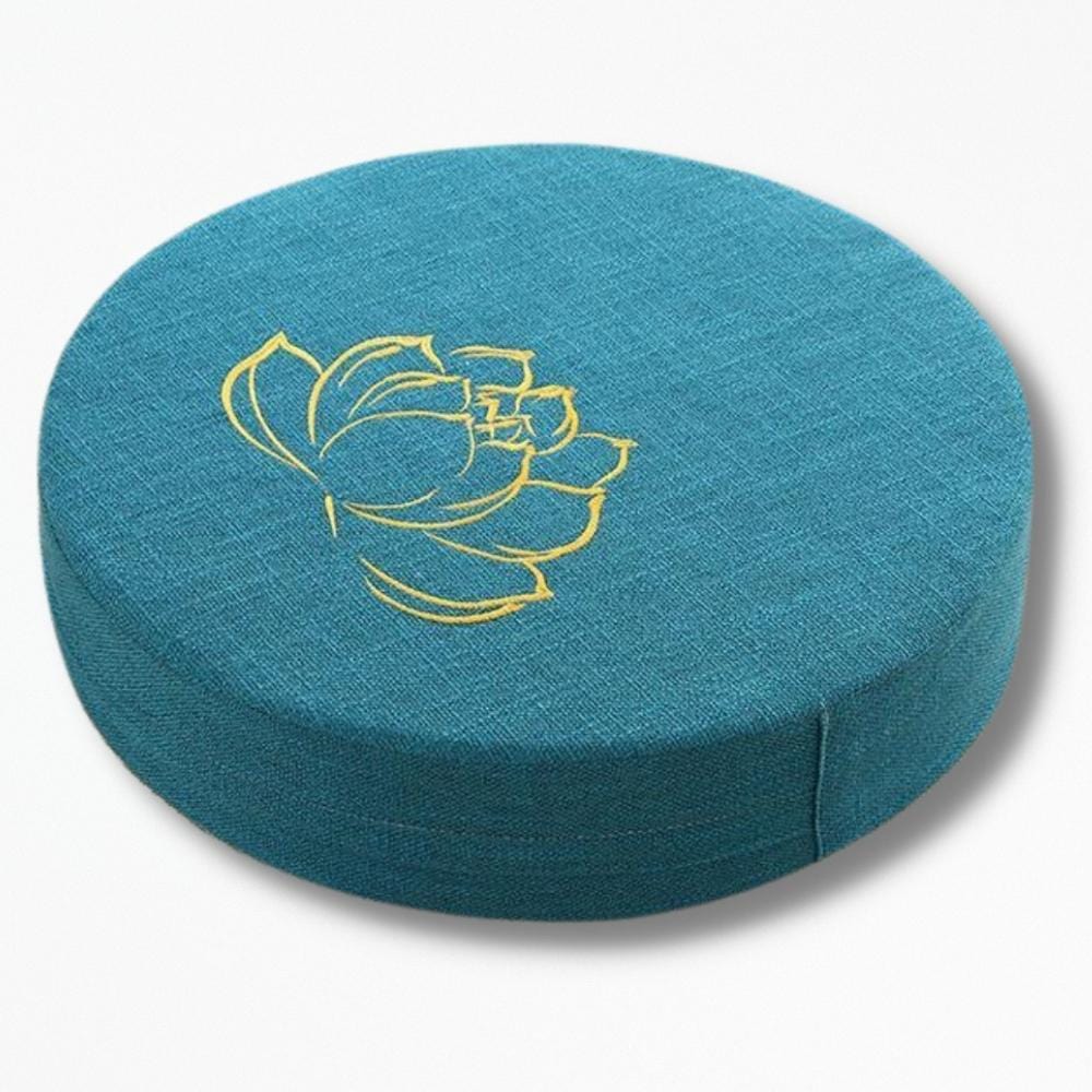 Coussin Rond 40 cm | NirvanaPillow™ 40 x 6 cm / Bleu Canard
