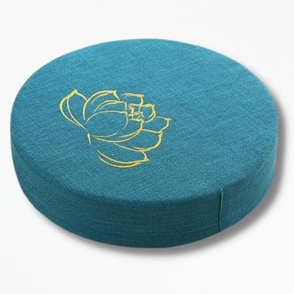 Coussin Rond 40 cm | NirvanaPillow™ 40 x 6 cm / Bleu Canard