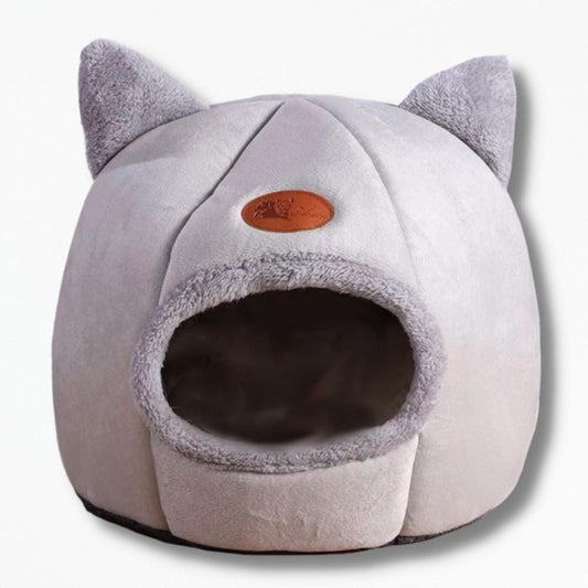 Coussin Tête de Chat | NirvanaPillow™ 33 x 33 x 35 cm / Gris Clair