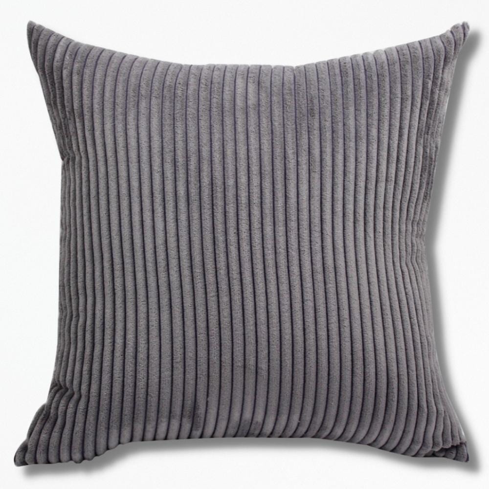 Coussins Epais en Velours Côtelé | NirvanaPillow™ 30 x 45 cm / Gris Foncé
