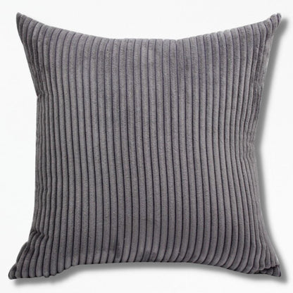 Coussins Epais en Velours Côtelé | NirvanaPillow™ 30 x 45 cm / Gris Foncé