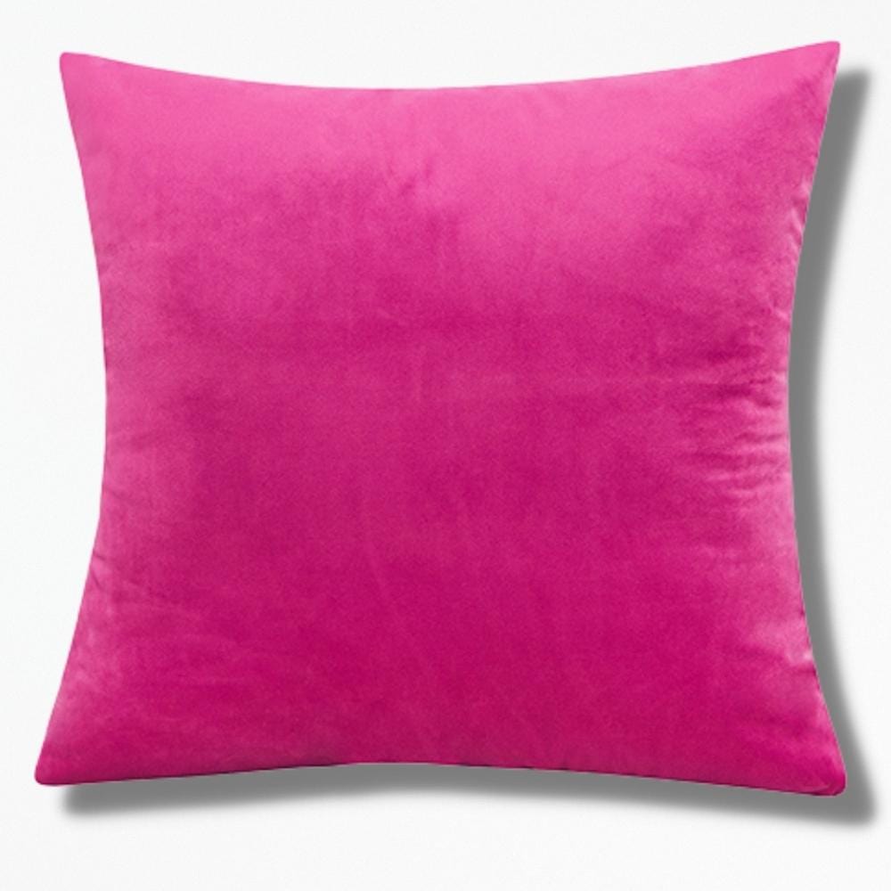 Housse Coussin Velours 50x50 | NirvanaPillow™ 45 x 45 cm / Rose Foncé