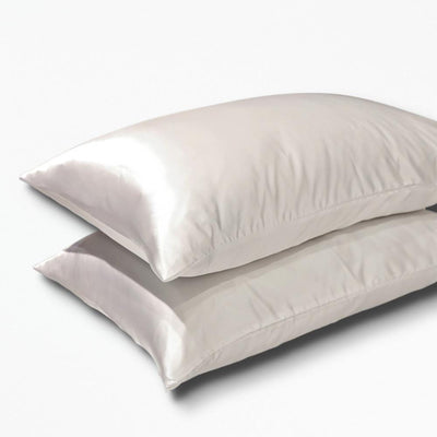 Housse de Coussin en Satin Cheveux | NirvanaPillow™ 48x74 cm / Blanc