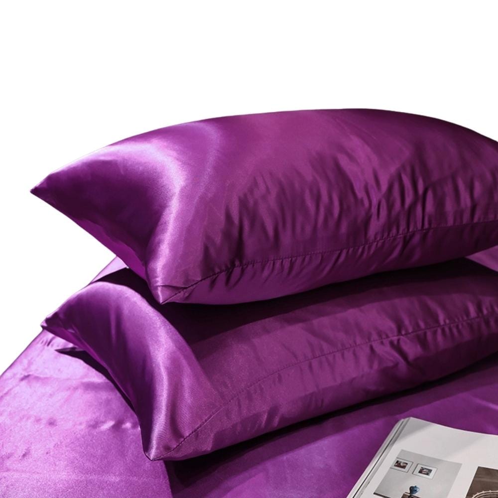 Housse de Coussin en Satin Cheveux | NirvanaPillow™ 48x74 cm / Violet