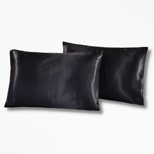 Housse De Coussin en Satin | NirvanaPillow™ 51 x 76 cm / Noir