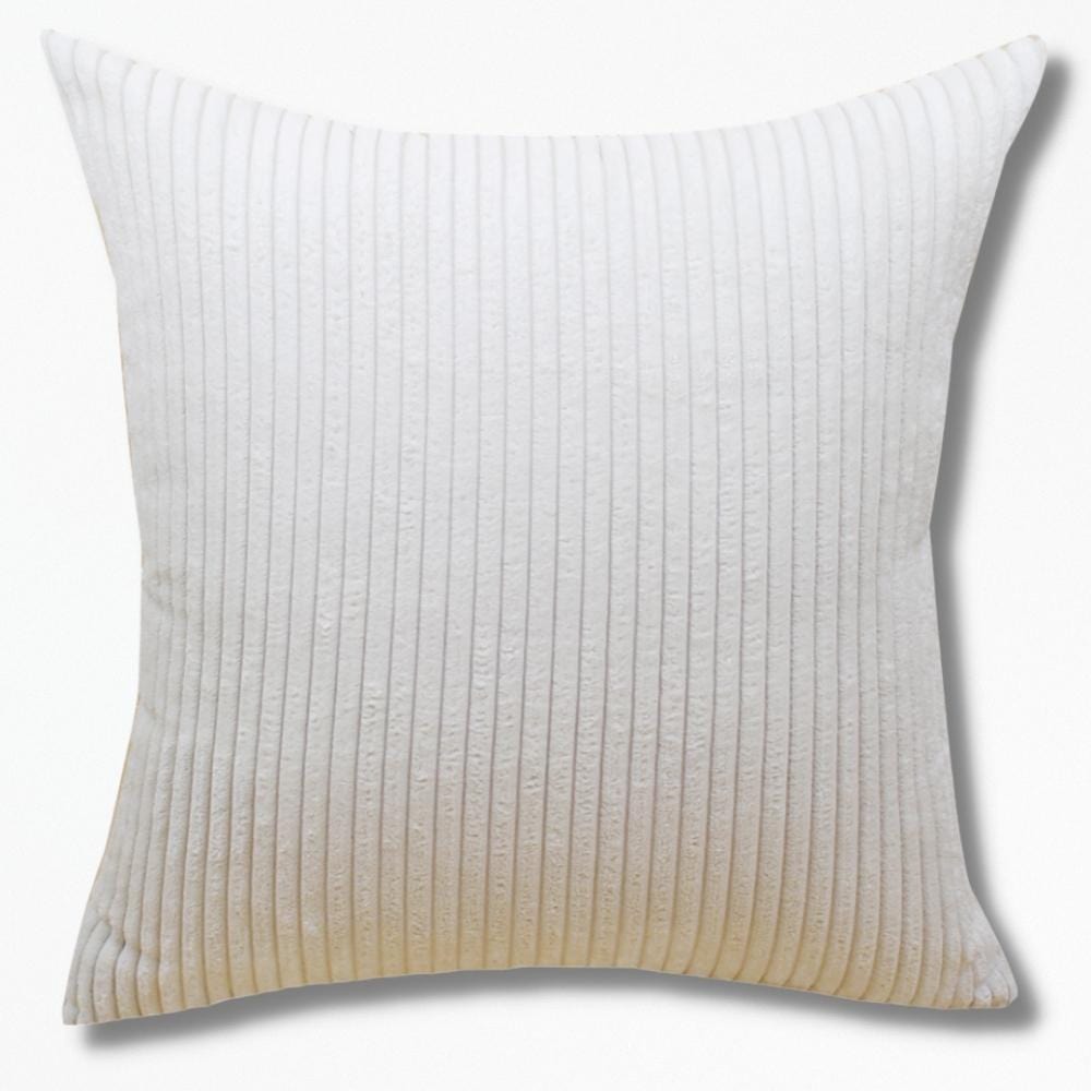 Housse De Coussin en Velours Côtelé | NirvanaPillow™ 50 x 70 cm / Blanc Cassé